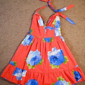 Floral Red Summer Mini Dress